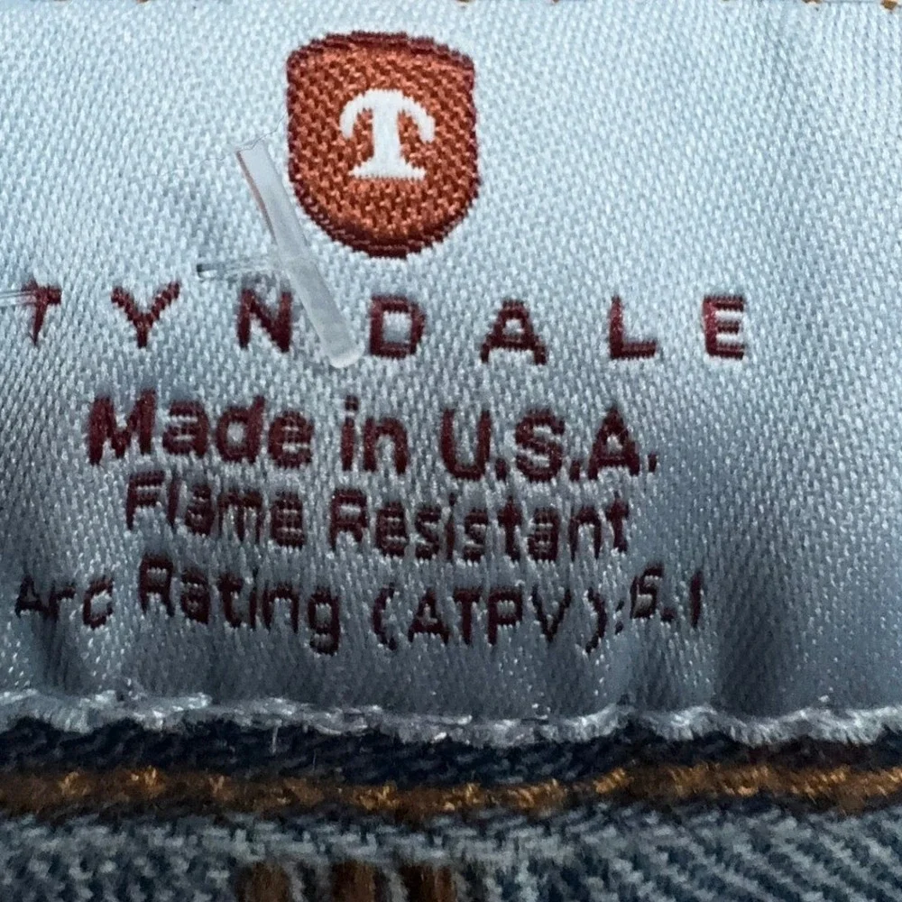 Tyndale Carpenter Jeans Mens 35x29 Blue Flame Resistant FRMC Workwear Protective